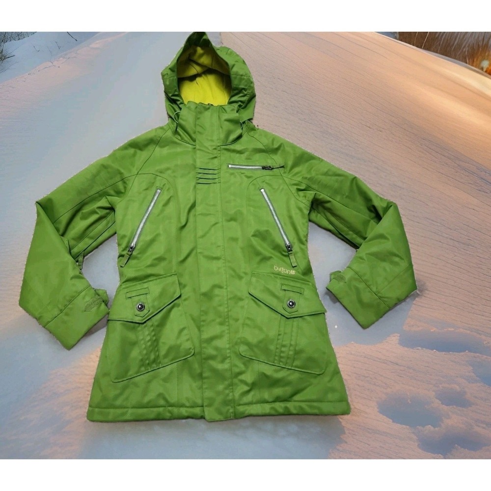 Burton Dryride Cool Flavors Jacket Women's M Lime Snowboard Ski Hooded Coat